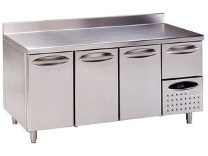 Umluftk�hltisch, 3 T�ren, 1 Schublade, 1755 x 700 x 850 mm