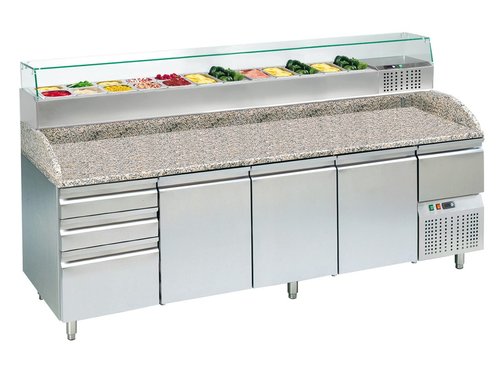 Pizzatisch 3 Tren gekhlt, 3 Schubladen fr...