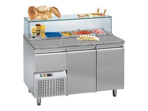 Pizza-Zubereitungstisch, 2 T�ren gek�hlt, mit...