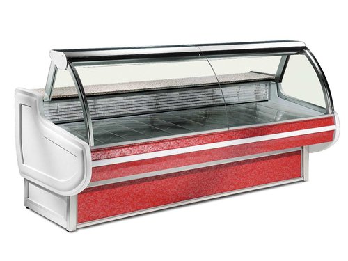 Khlvitrine mit gebogener Frontscheibe, statische...