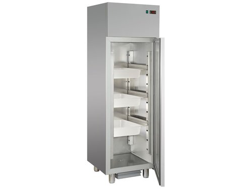 Edelstahl-Fischkhlschrank, 600 x 620 x 1900/2080 mm, 400 L / 246 L