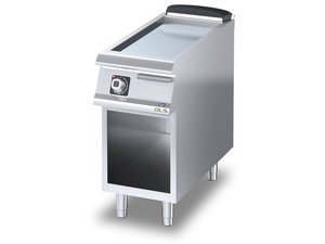 Elektro Grillplatte, glatt, verchromt, offener Unterbau,...