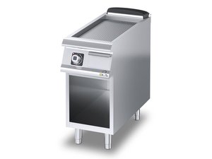 Griddleplatte Elektro, Stahlplatte gerillt, offener...