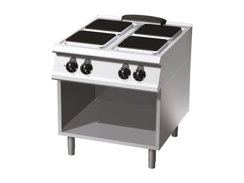 Elektroherd, 800x730x870mm mit offenem Unterbau, 4 eckige...