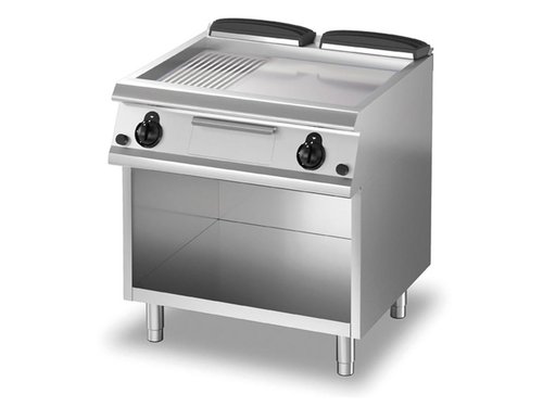Gas-Griddle-Bratplatte mit Stahlplatte, 2/3 glatt und 1/3...
