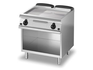 Gas-Griddle-Bratplatte mit Stahlplatte, 2/3 glatt und 1/3...