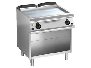 Gas-Griddleplatte, Grillfl�che hartverchromt glatt,...