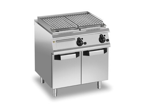 Lavasteingrill Gas, 14 kW V-Rost, geschlossener Unterbau,...