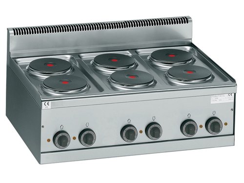 Elektroherd mit 6 runden Kochplatten,  180 mm,...