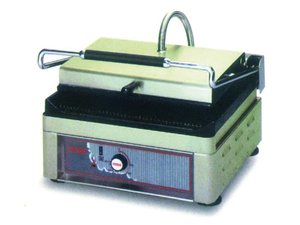 Kontaktgrill, 410x410x280 mm, oben und unten gerillt, 2,5...