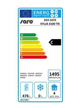 K�hltisch Edelstahl KYLJA 4100TN B 2230 x T 700 x H 890 - 950 mm
