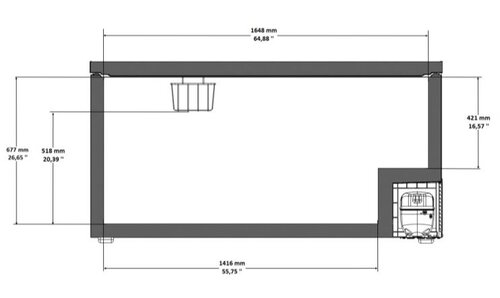 Tiefkhltruhe mit Klappdeckel, 572 Liter, Dual-Modus -...