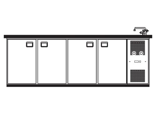 Getrnketheke Palermo mit einem Becken rechts ohne...