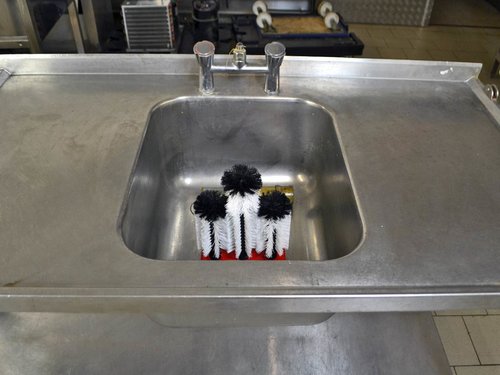 Arbeitstisch 215 x 92cm Edelstahl Spezialanfertigung...