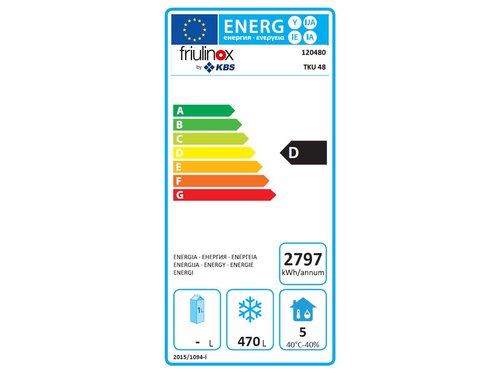 Eislagerschrank TKU 48 Eis, friulinox by KBS, mit...