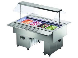 Salatbar fahrbar Edelstahl Isola 4M VT Inox fr 4x GN...