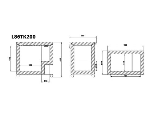 Labortiefkhltruhe L86TK200 / VT208, Temperatur bis...