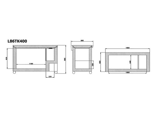 Labortiefkhltruhe L86TK400 / VT 408, Temperatur bis...