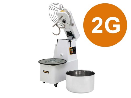 Teigknetmaschine ITR 30 2G (32 Liter 25kg Teig) 2 Geschwindigkeiten mit aufklappbarem R�hrwerk und abnehmbaren Kessel
