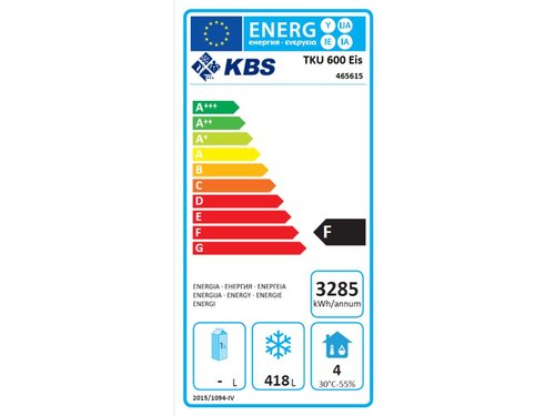 Eislagerschrank TKU 600 Eis, Inhalt 600 Liter, fr 5 Liter Eisbehlter (pro Rost 6 Stck)