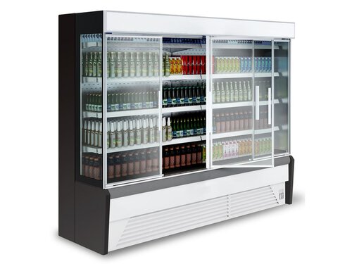 Wandkhlregal Bali Pro 162 mit Drehtren, Front RAL 9003...