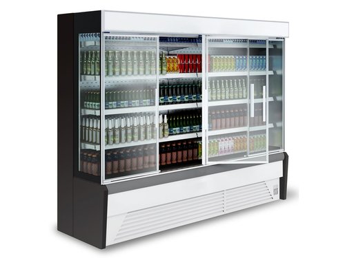 Wandkhlregal Bali Pro 192 mit Drehtren, Front RAL 9003...