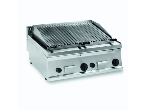 Gas-Lavasteingrill mit 2 Heizzonen, Auftischgert, inkl....