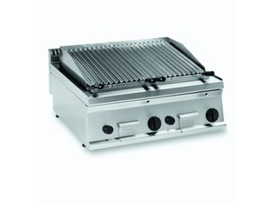 Gas-Lavasteingrill mit 2 Heizzonen, Auftischgert, inkl....