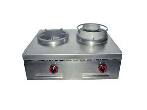 Wokherd 2 Brenner 180 mm Tischmodell 2x13kW, 80 x 60 x...