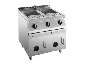 Gas-Nudelkocher mit 2 Becken, Inhalt 2x 28 Liter, GN 2/3,...