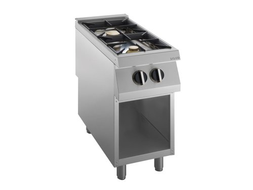 Gas-Kochflche 2 Brenner, 15 kW, offener Unterbau, BTH 40...