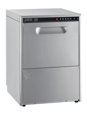 Glsersplmaschine Unica 35 doppelwandig inklusive Klarspl- und Reinigungsmitteldosierpumpe Korbmae 35 x 35 cm