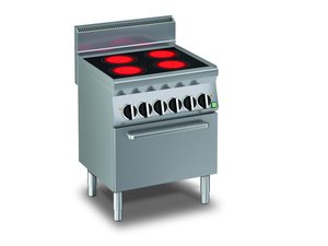 Glaskeramik Elektro-Herd mit Elektro Umluft-Backofen, 4...