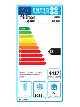 Edelstahl Tiefkhlschrank TKU 1419 friulinox by KBS,...