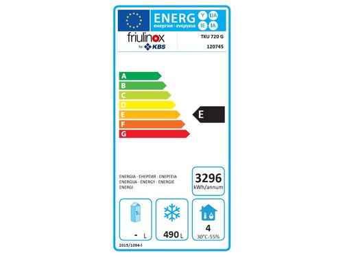 Edelstahl Glastrtiefkhlschrank TKU 720 G,...
