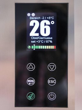 Prsentations- und Lagerschrank PL 827 G,  friulinox by KBS, fr Fleisch, mit Glastr, mit HACCP-RS485 Schnittstelle