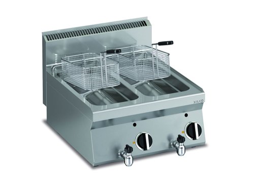 Elektro Friteuse, 2x 10 Liter, Auftischgert, 60 x 65 x...