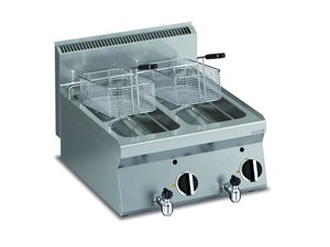 Elektro Friteuse, 2x 10 Liter, Auftischgert, 60 x 65 x...