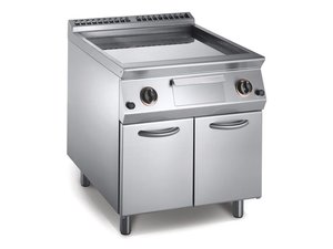 Gas-Grillplatte, glatt verchromt, 14 kW, mit 2 Heizzonen,...