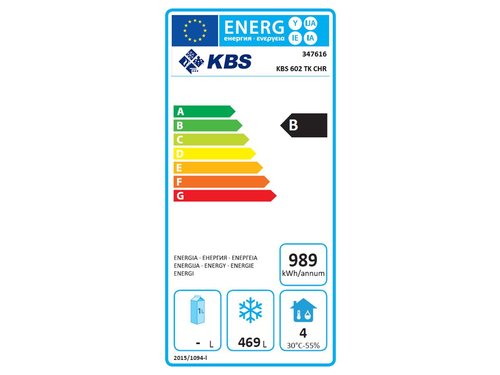 Tiefkhlschrank KBS 602 TK CHR Edelstahl, Inhalt 600...
