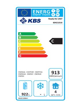 Edelstahlkhlschrank KBS Ready KU 1407, GN 2/1,...