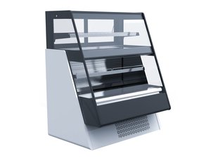 Impuls Wandk�hlregal - Verkaufstheke Carla 1200 mit 2...