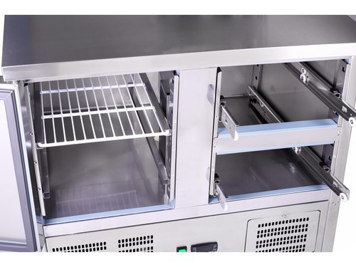 K�hltisch LGA 22 mit Umluftk�hlung, 1 T�r, 2 Schubladen, Inhalt 256 Liter