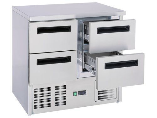 K�hltisch 24 mit Umluftk�hlung, 4 Schubladen, Inhalt 256 Liter