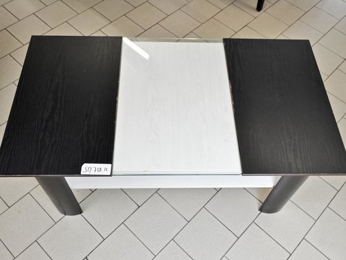 Lounge Tisch flach mit Glaseinsatz und Zwischenboden