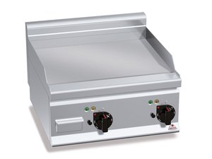 Grillplatte Bratflche glatt, 2 Heizzonen, Auftischgert,...