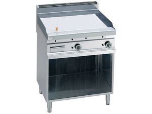 Elektro Griddleplatte mit Chromstahlplatte, glatt, 7,5...