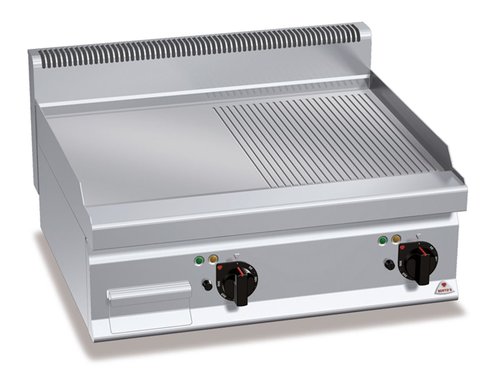 Elektro-Bratplatte 1/2 glatt 1/2gerillt, Auftischgert,...