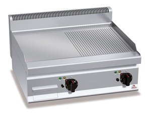 Elektro-Bratplatte 1/2 glatt 1/2gerillt, Auftischger�t,...