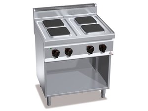 Bertos E7PQ4M Elektroherd, 4 quadratische Kochplatten,...